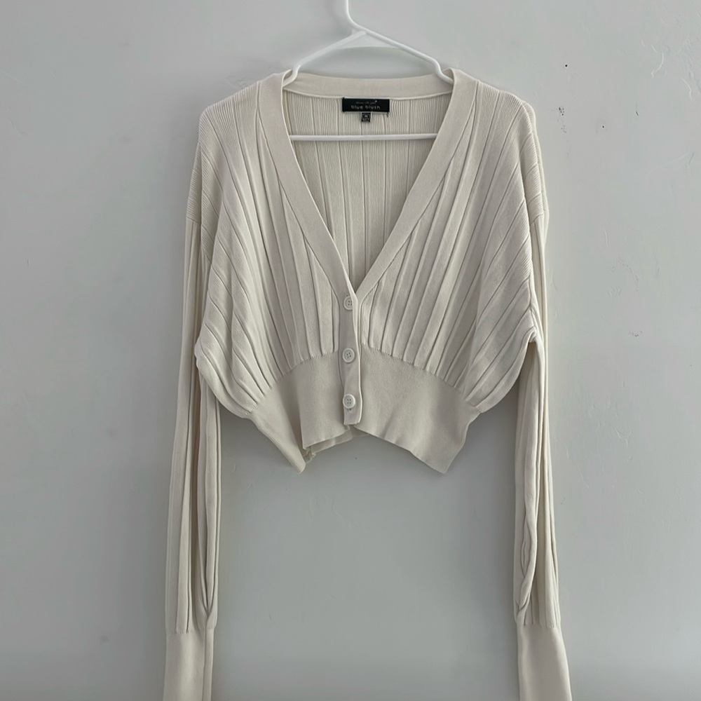 Blue Blush Vintage White Cardigan